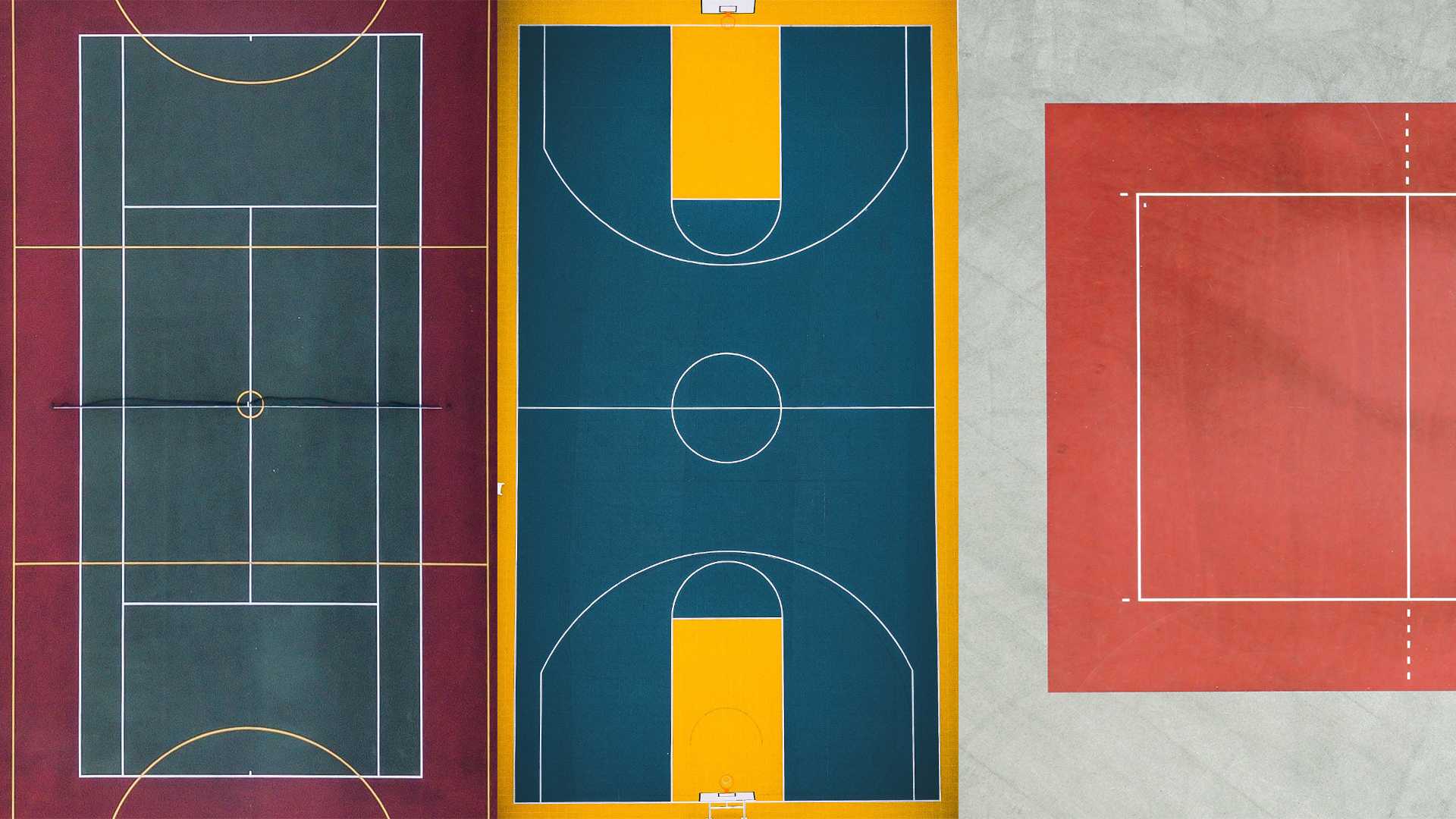 Courts for several different sports