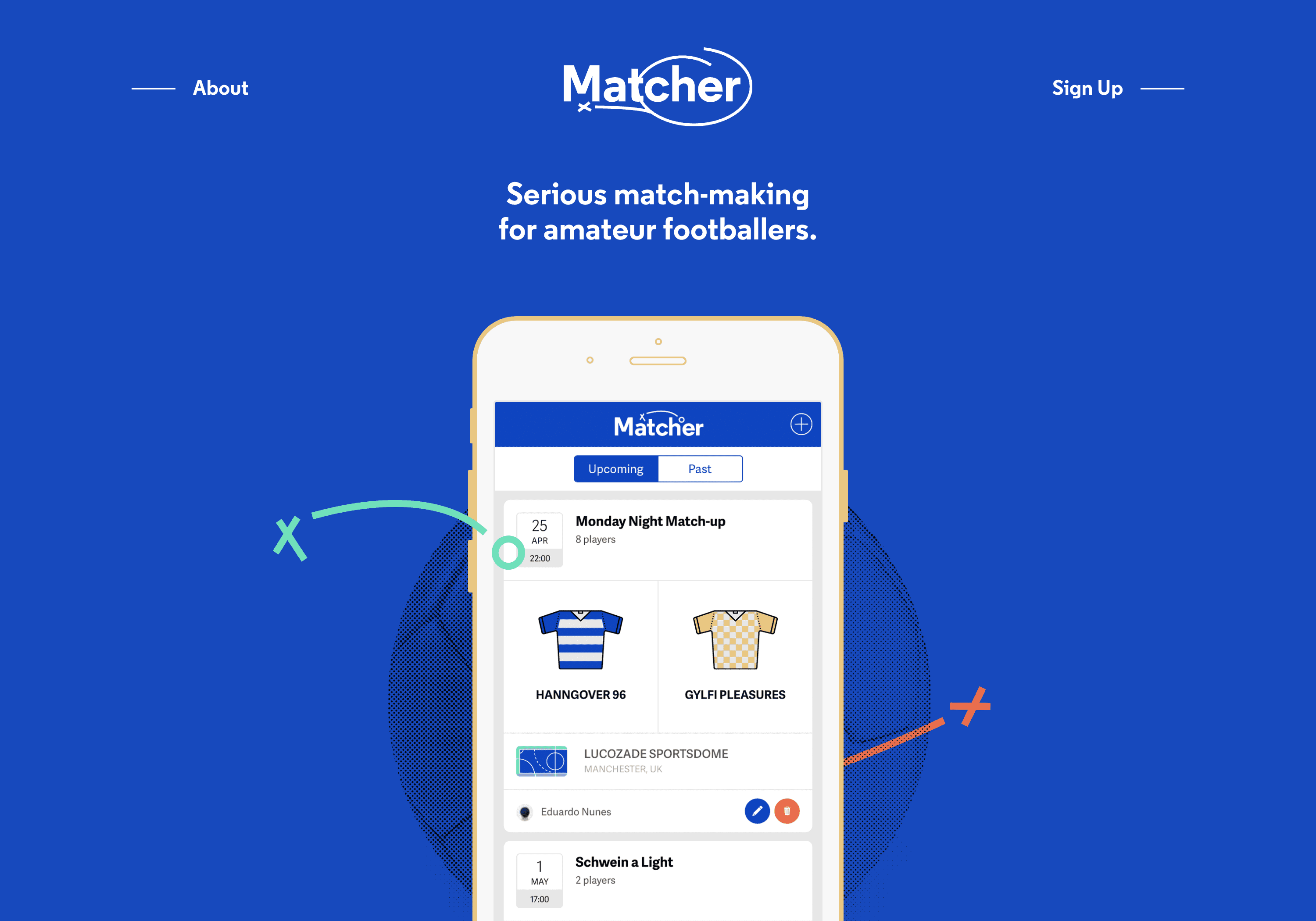 Matcher.club Promo Homepage